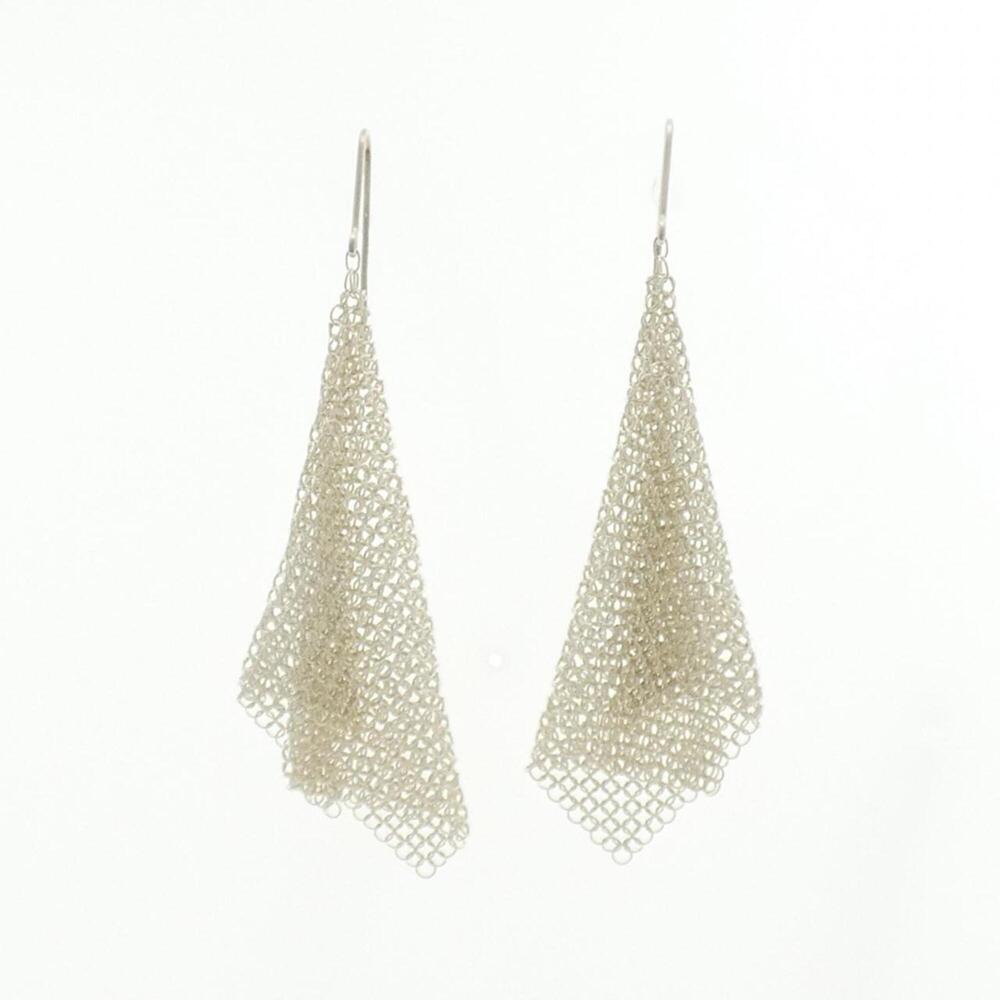 Tiffany mesh scarf, muffler, earrings